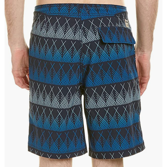 Surfside Supply Mens Co. Linear Print Swim Trunks Small Blue NWT - Picture 2 of 3
